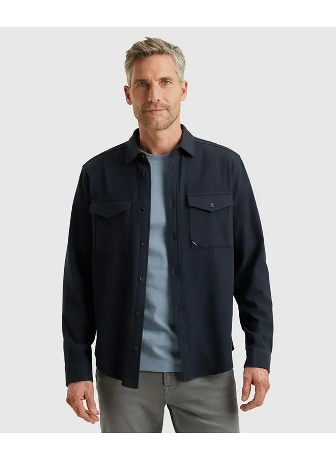 VSI2509227 5073 Vanguard Long Sleeve Shirt Brushed Melange Twill Sky Captain