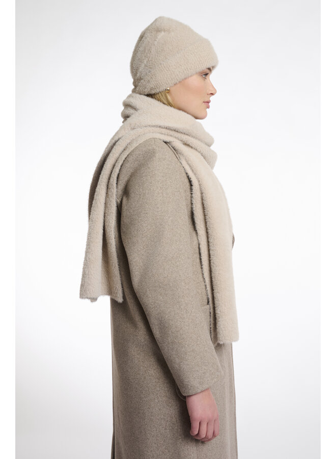 Leah.5002511 Rino en Pelle Knitted scarf  Stone