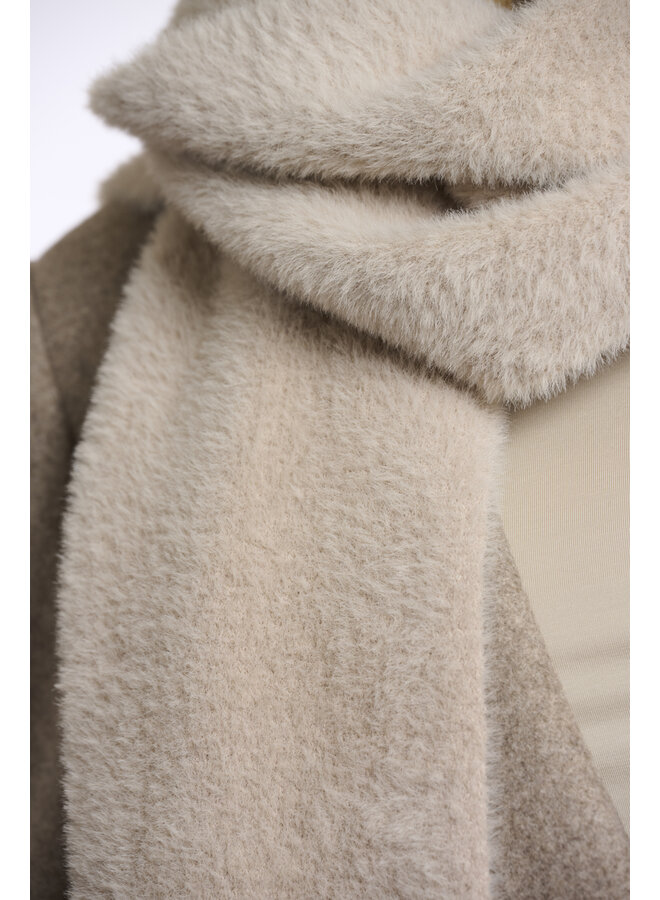 Leah.5002511 Rino en Pelle Knitted scarf  Stone