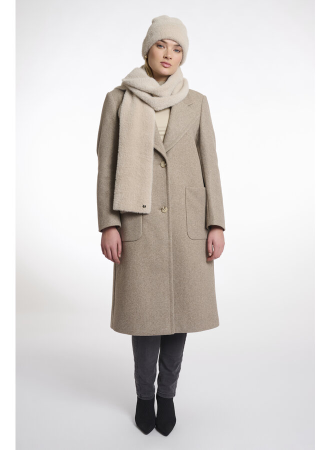 Leah.5002511 Rino en Pelle Knitted scarf  Stone