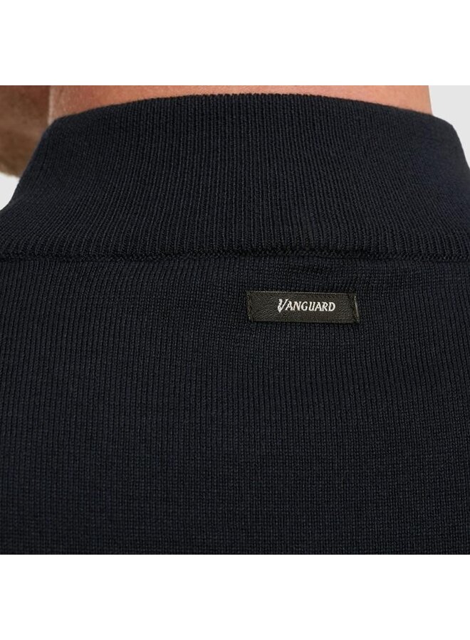VKW2509322 5073 Vanguard Mock neck cotton modal Sky Captain