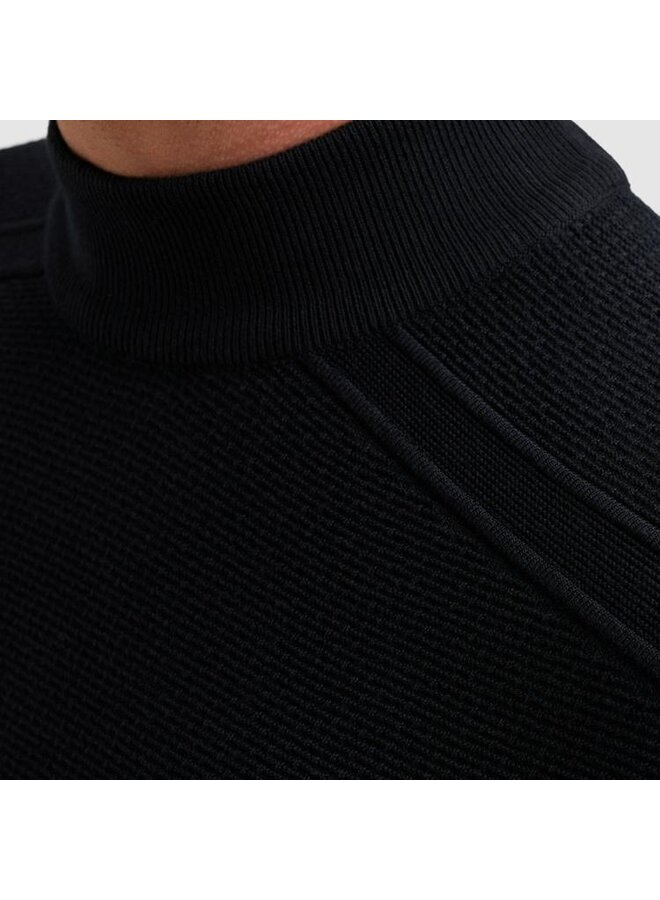 VKW2509322 5073 Vanguard Mock neck cotton modal Sky Captain