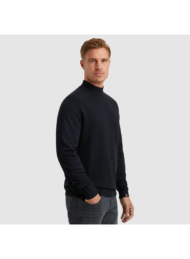 VKW2509322 5073 Vanguard Mock neck cotton modal Sky Captain