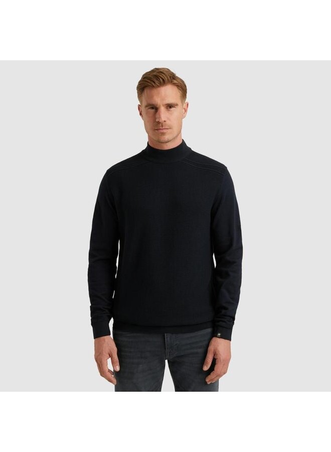 VKW2509322 5073 Vanguard Mock neck cotton modal Sky Captain