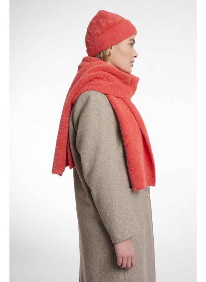 Leah.5002511 Rino en Pelle Knitted scarf  Bright coral