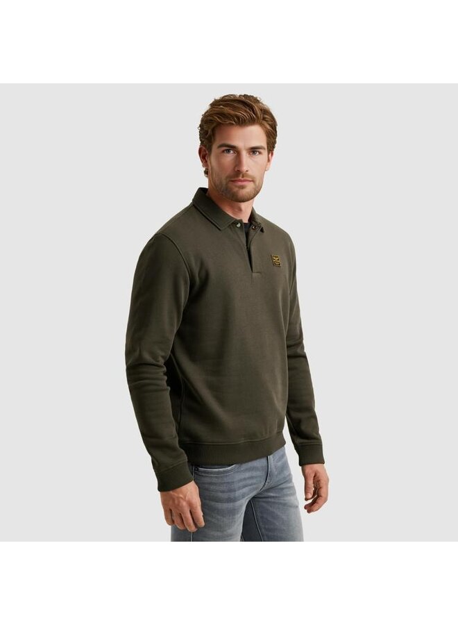 PSW2509454 8039 PME Legend Half button collar 3t cross fleece polo Beluga