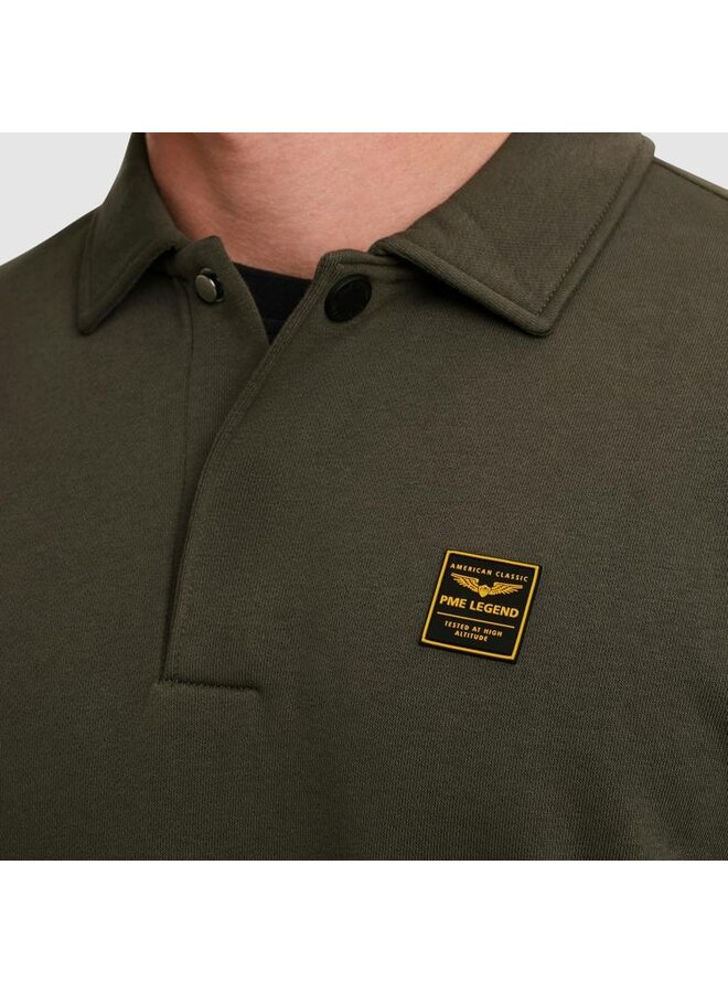 PSW2509454 8039 PME Legend Half button collar 3t cross fleece polo Beluga