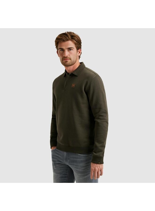 PSW2509454 8039 PME Legend Half button collar 3t cross fleece polo Beluga