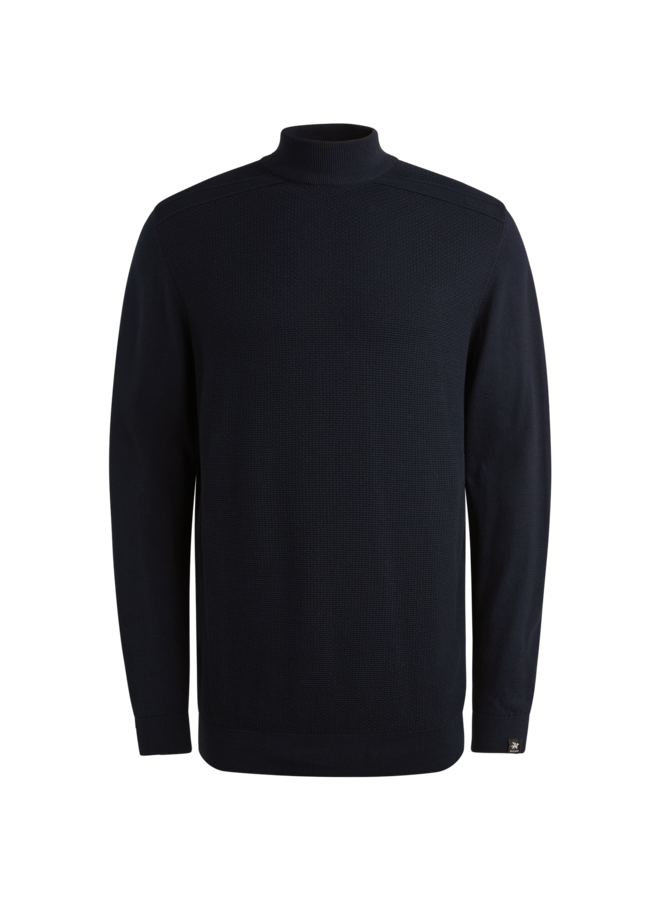 VKW2509322 5073 Vanguard Mock neck cotton modal Sky Captain