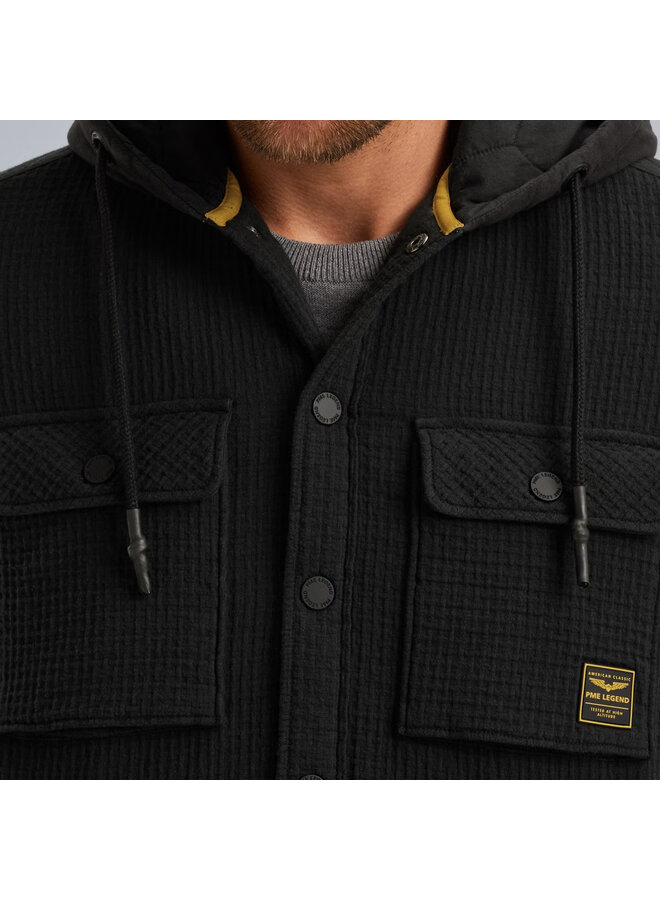 PSI2509254 9067 PME Legend LONG SLEEVE SHIRT Dobby Weave Jet Black