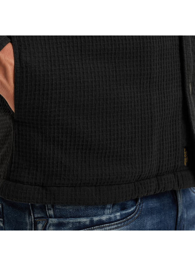 PSI2509254 9067 PME Legend LONG SLEEVE SHIRT Dobby Weave Jet Black