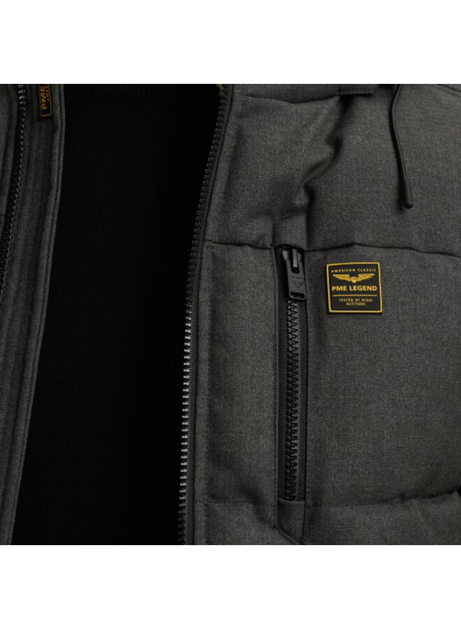 PJA2508116 9134 PME Legend Semi long jacket YETCRAFT Melange Twill Gray Pinstripe