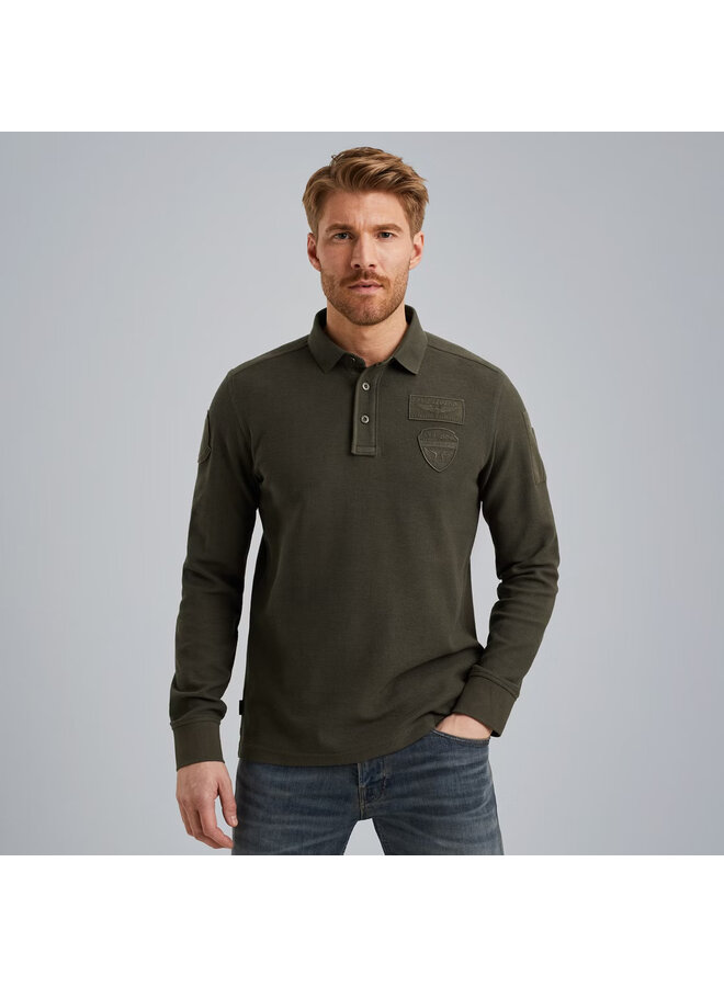 PPS2509802 8039 PME Legend Long sleeve polo waffle pique cargo Beluga