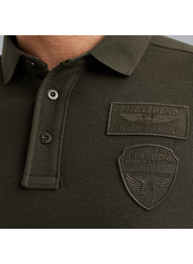PPS2509802 8039 PME Legend Long sleeve polo waffle pique cargo Beluga