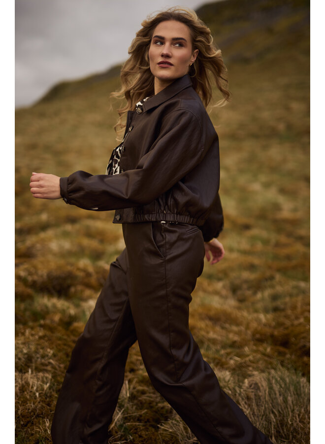 NKF13026 268 Nukus Fiene Jacket Dark Chocolate