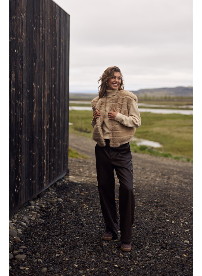 NKF08011 9 Nukus Billy Gilet Stripe Sand