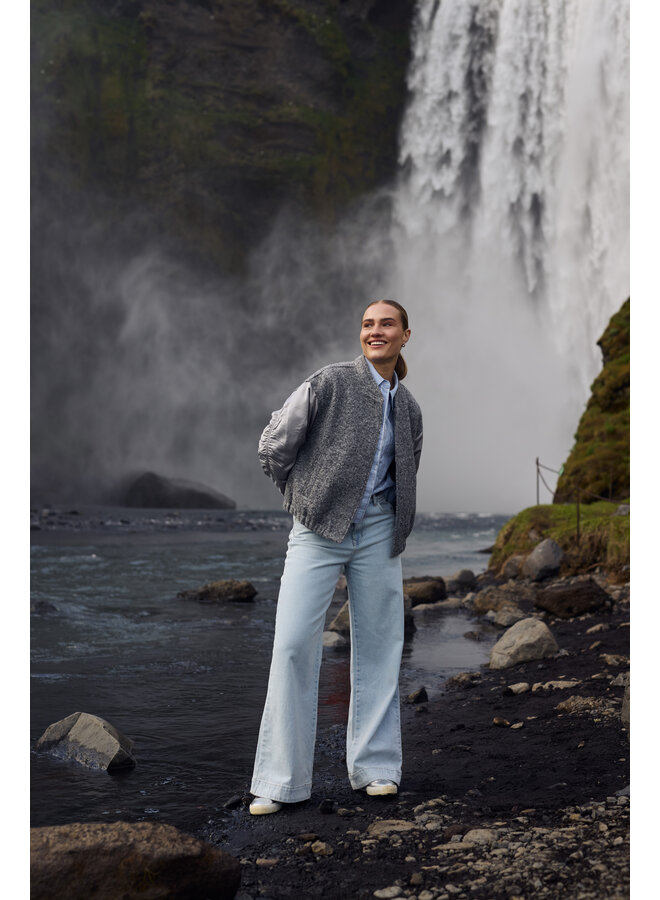 NKF09053 24 Nukus Abby Pants Denim Strass Bleached Denim