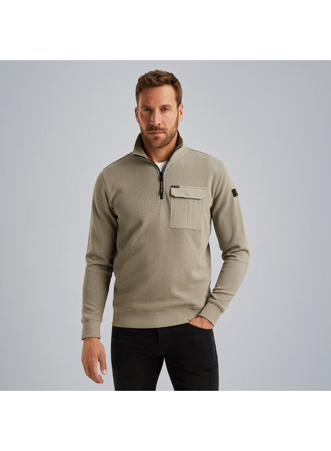 PSW2509457 8011 PME Legend Half zip collar knit look jersey Seneca Rock