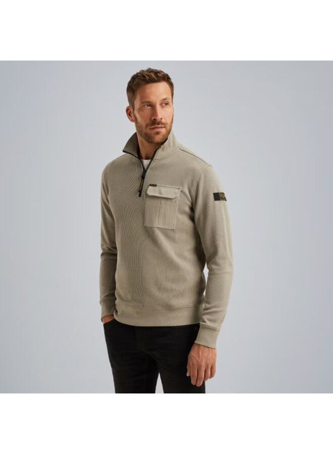PSW2509457 8011 PME Legend Half zip collar knit look jersey Seneca Rock