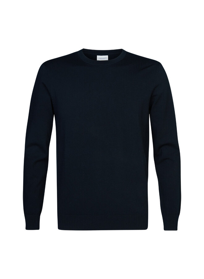PP2J00008A Prufuomo PULLOVER CREW NECK NAVY