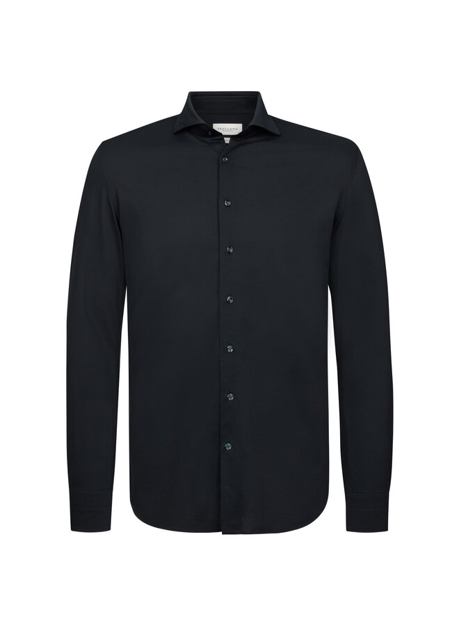 PP2H00008C Prufuomo Japanese knitted Shirt NAVY