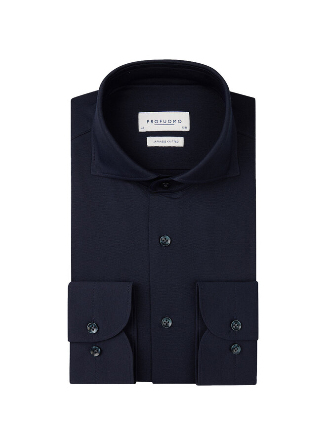 PP2H00008C Prufuomo Japanese knitted Shirt NAVY