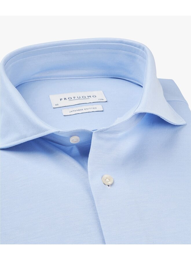 PP2HC10009 Prufuomo Japanese knitted Shirt SC LIGHT BLUE