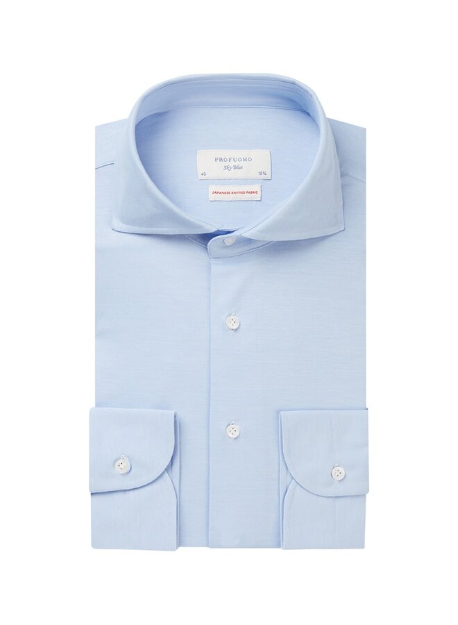 PP2HC10009 ProfuomoJapanese knitted Shirt SC LIGHT BLUE