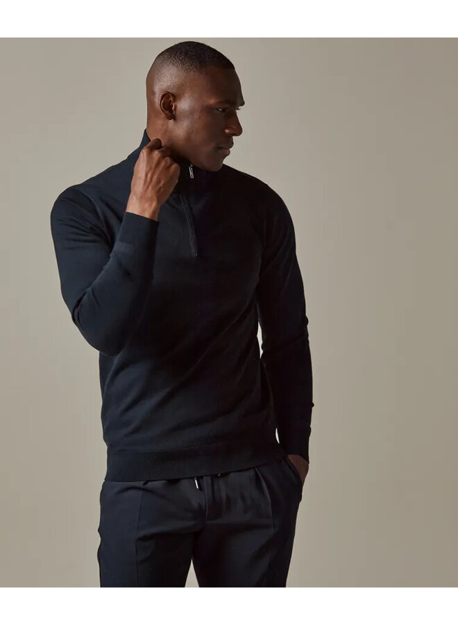 PP2J00010A Profuomo Navy Luxury Basic half zip