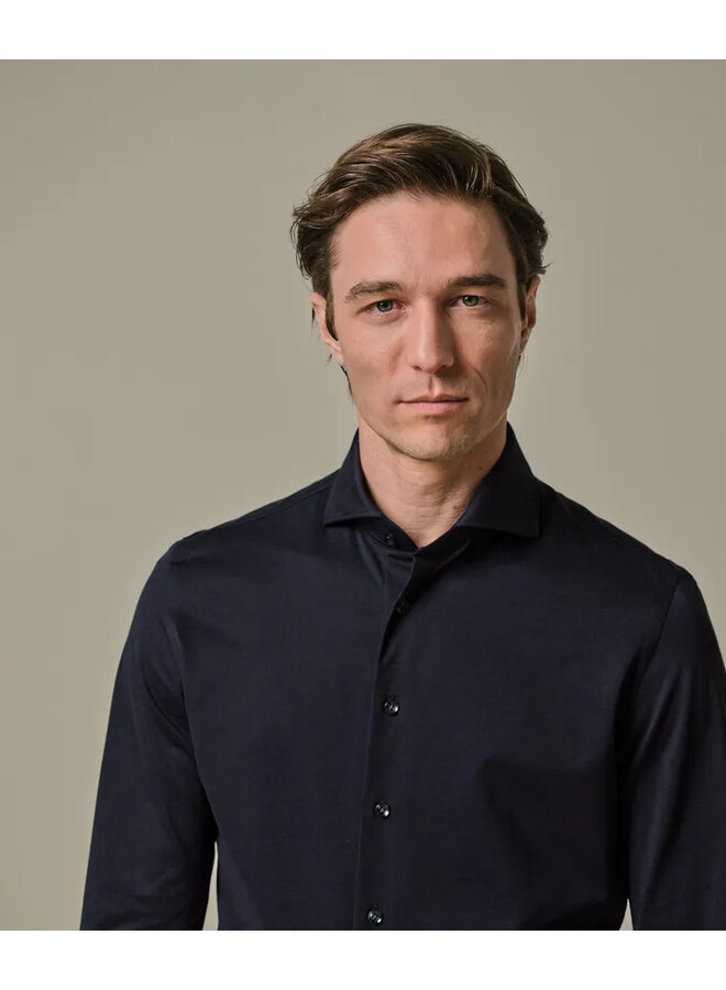 PP2H00008C Prufuomo Japanese knitted Shirt NAVY