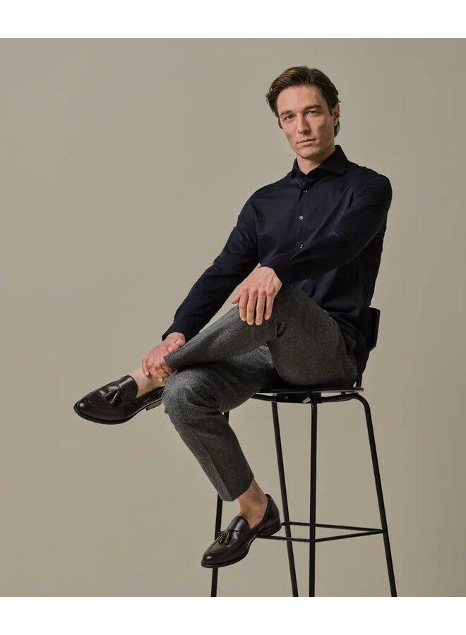 PP2H00008C Prufuomo Japanese knitted Shirt NAVY