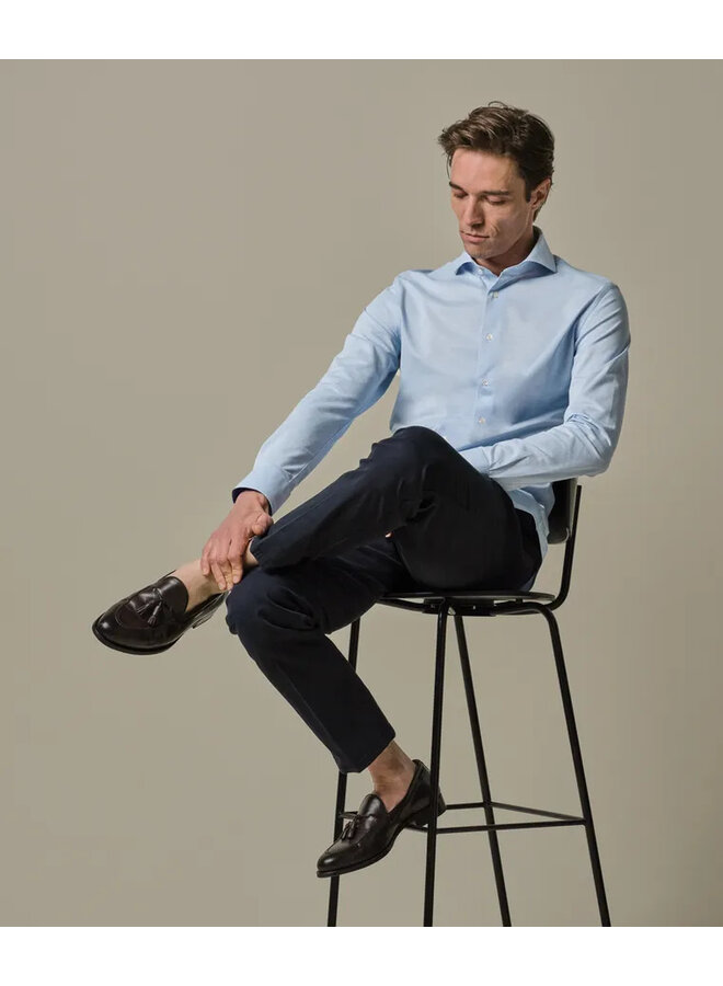 PP2HC10009 Prufuomo Japanese knitted Shirt SC LIGHT BLUE