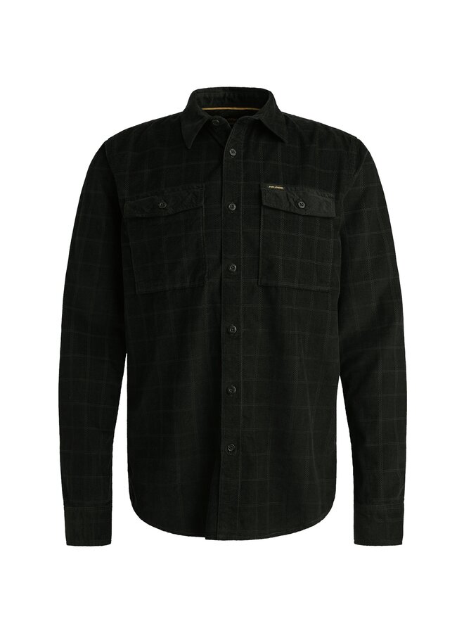 PSI2509242 9995 PME Legend LONG SLEEVE SHIRT Fine Corduroy Jet Black