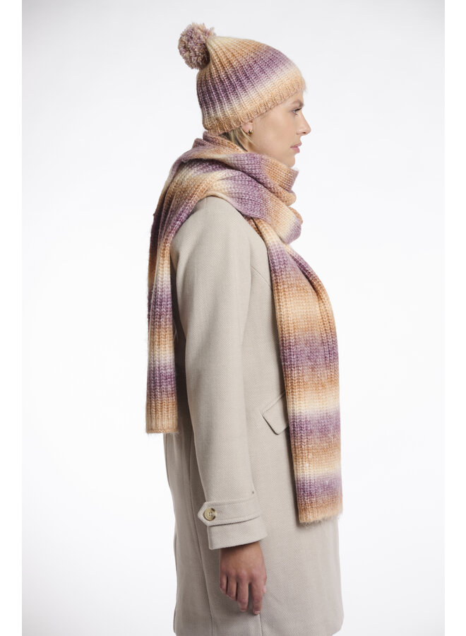 Haiko.5002512 Rino en Pelle Multicoloured knitted scarf  Sugar plum mix