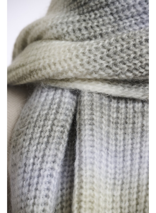 Haiko.5002512 Rino en Pelle Multicoloured knitted scarf  Green mix