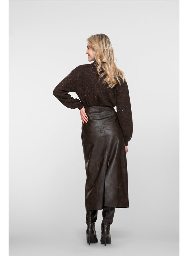 56503-10 775 Geisha Skirt PU brown