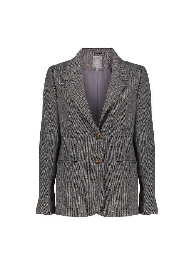 55522-10 950 Geisha Blazer herringbone + stones anthracite stones