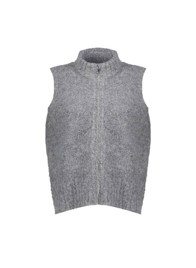 54574-29 930 Geisha Pullover sleeveless with zipper mid grey