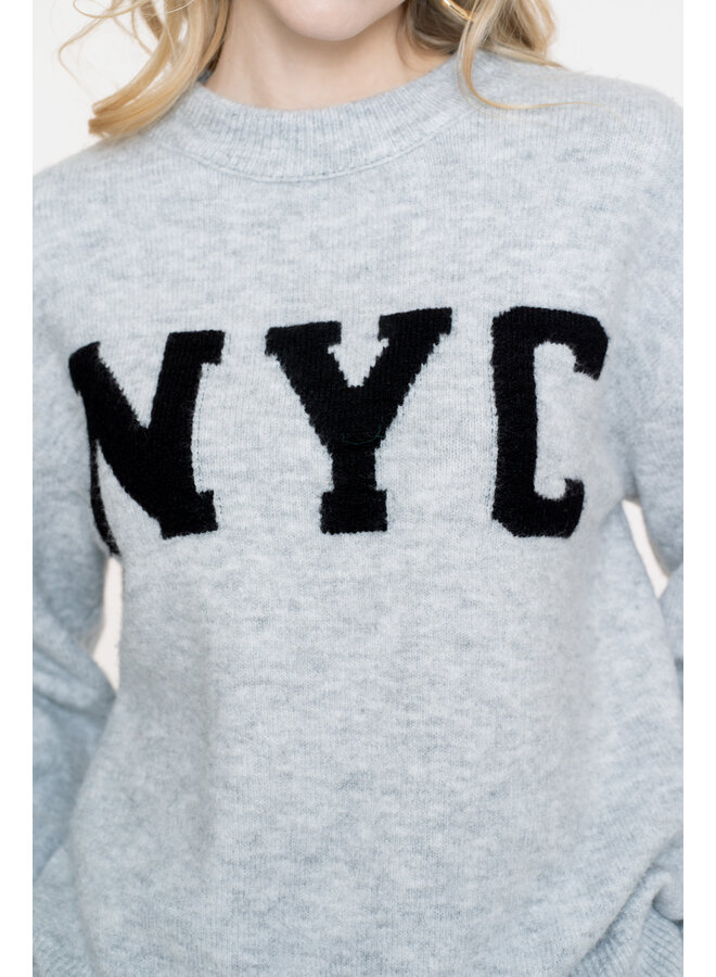 54561-23 925 Geisha Pullover NYC grey/black