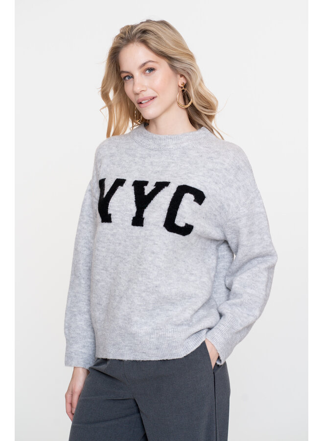 54561-23 925 Geisha Pullover NYC grey/black