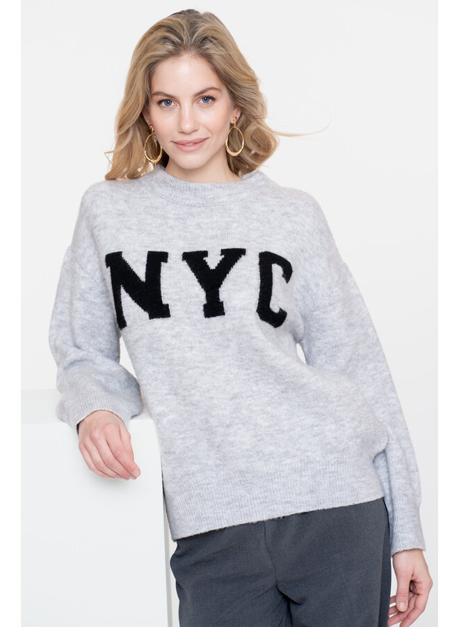 54561-23 925 Geisha Pullover NYC grey/black
