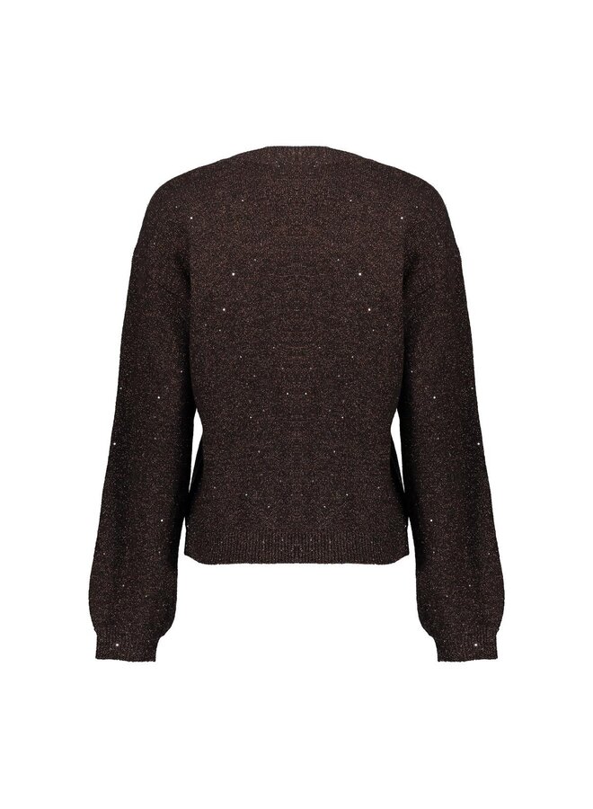 54542-14 775 Geisha Pullover lurex and sequinces brown/copper