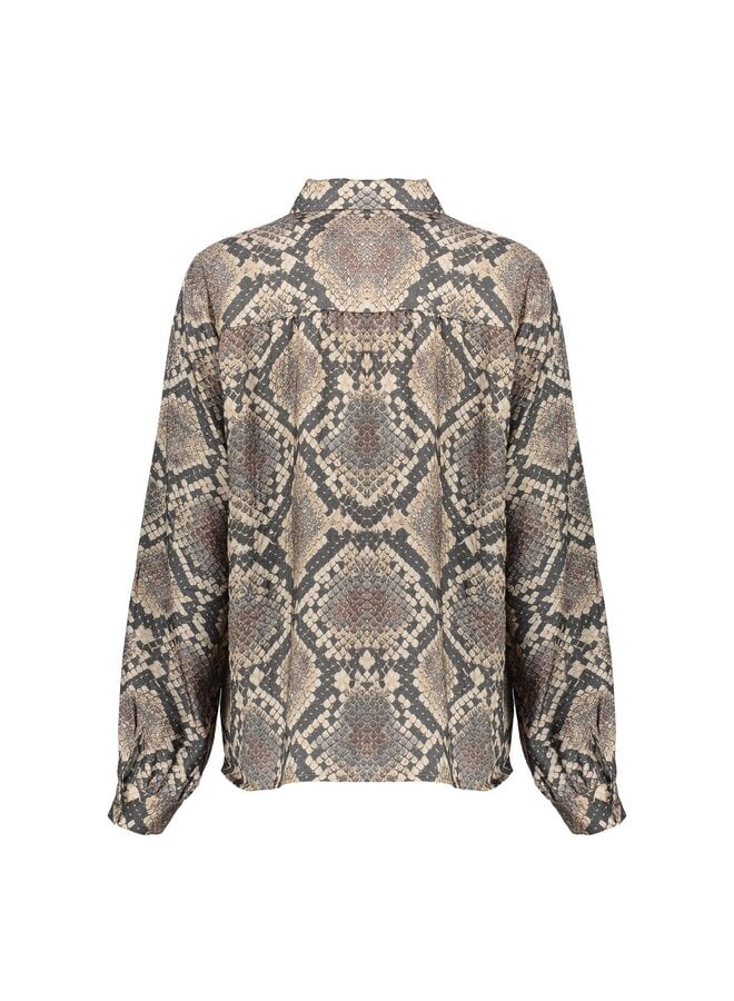 53644-20 999 Geisha Blouse animal black/sand