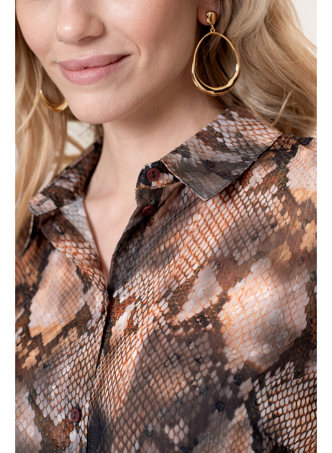 53634-20 925 Geisha Blouse print grey/brown