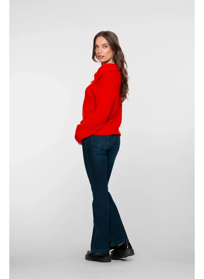 51541-10 850 Geisha Jeans flair black denim lurex