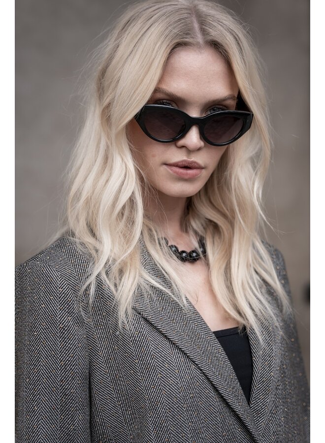 55522-10 950 Geisha Blazer herringbone + stones anthracite stones