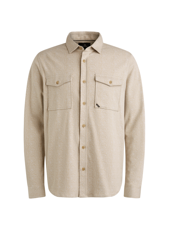 VSI2509228 7144 Vanguard Long Sleeve Shirt Jersey Herringbone White Pepper