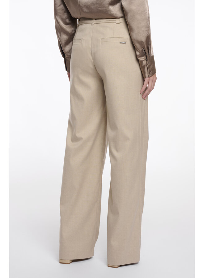 CharleeShort.7002512 Rino en Pelle Short length straight leg pants  Oat