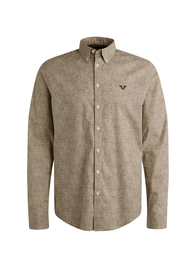 PSI2509238 8203 PME Legend LONG SLEEVE SHIRT Print on Ctn Stretch Marron