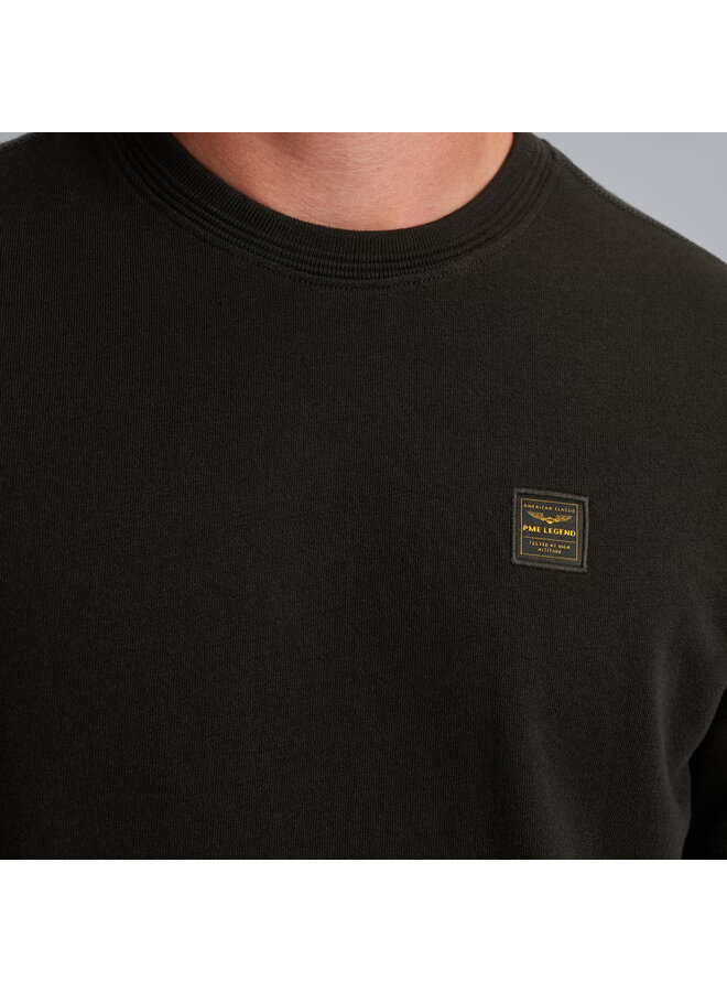 PTSS2509565 999 PME Legend Short sleeve r-neck heavy slub jersey Black